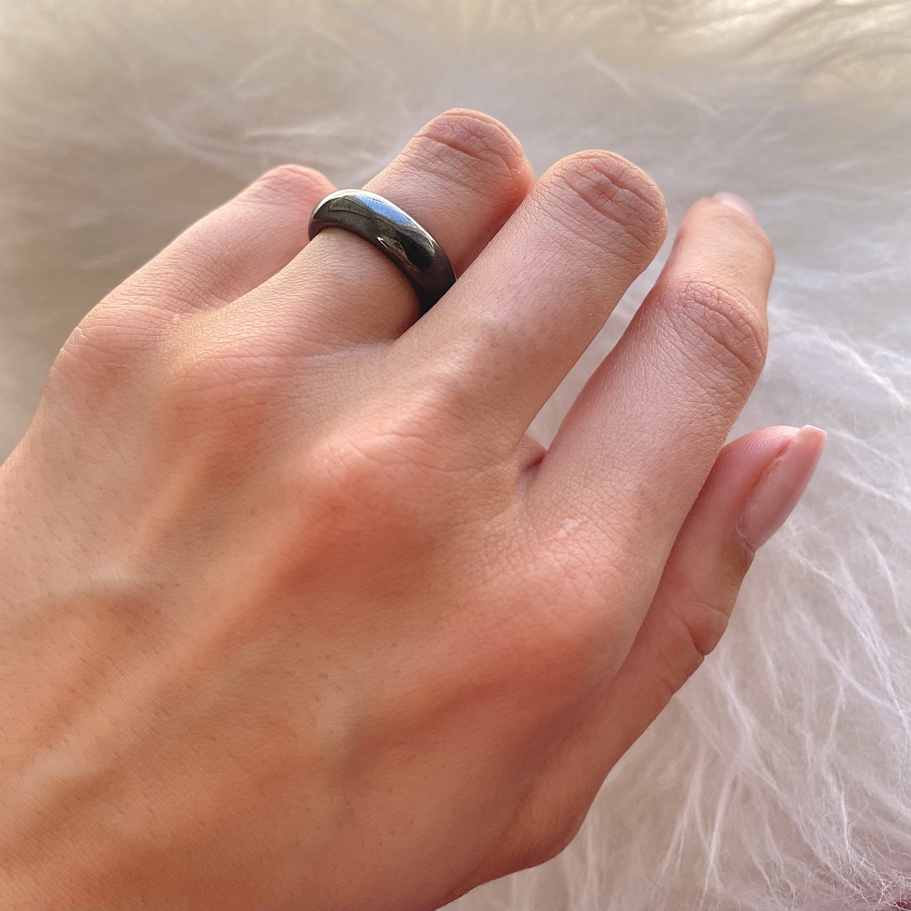 Bague 2025 hématite homme